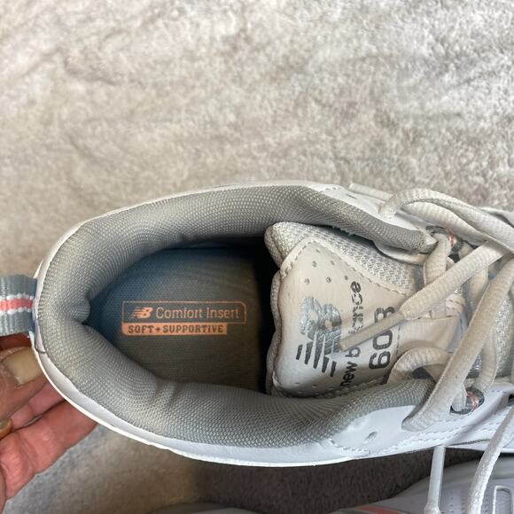 New Balance 608 V5 Sneakers Womens 8.5 White Pink Training Retrocore Y2K Gym - Picture 8 of 10